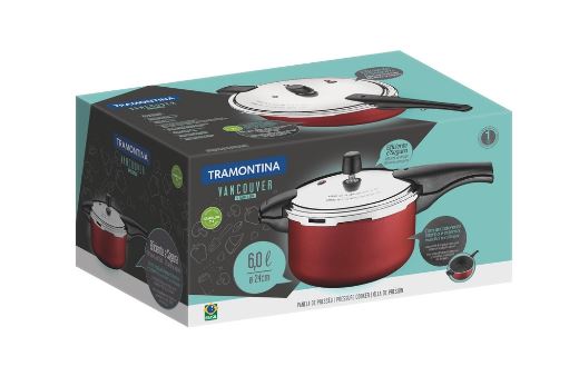 Panci Presto Tramontina Pressure Cooker 6 L Vancouver Red